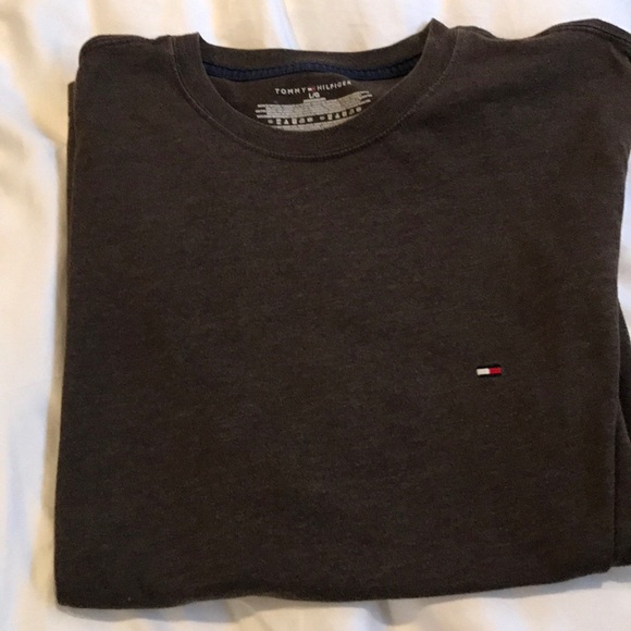 brown tommy hilfiger shirt
